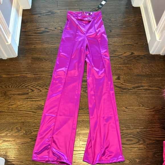 Fashion Nova Pants - NWT Fashion Nova magenta straight leg pants in size small
